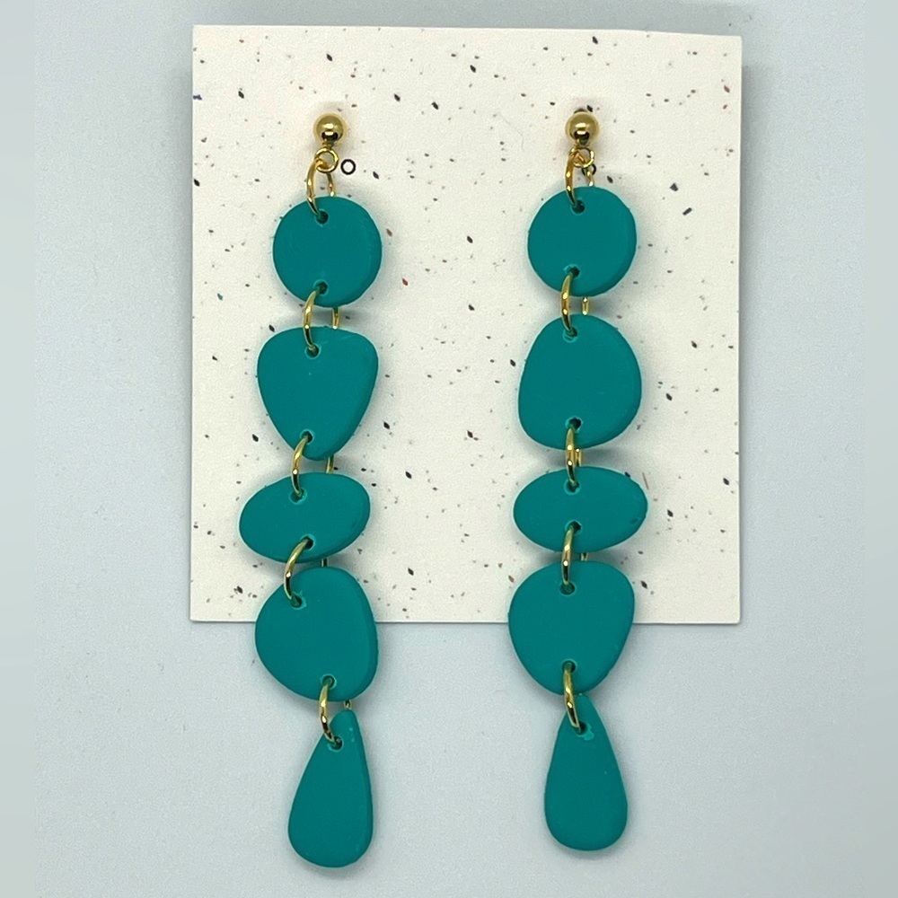 Turquoise Polymer Clay Earrings